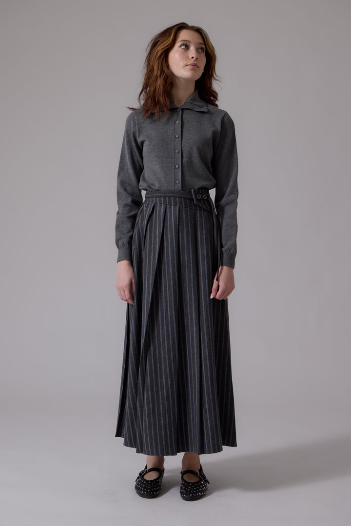 L408 Lyla Midi Skirt Grey
