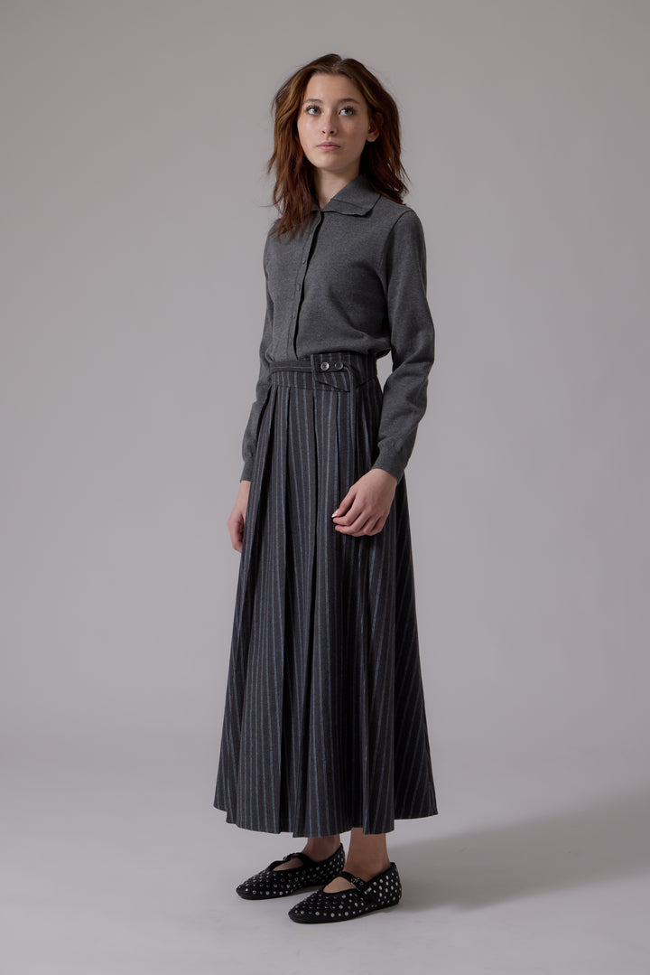 L408 Lyla Midi Skirt Grey