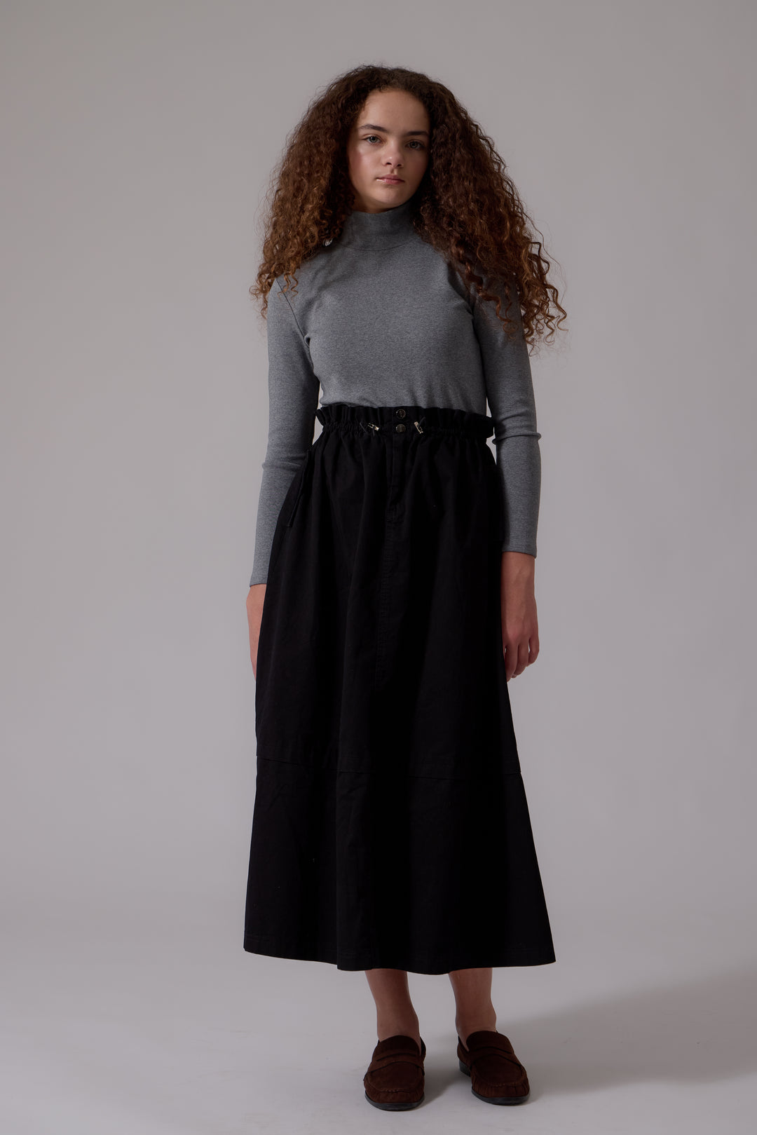 L418 Rowan Midi Skirt Black