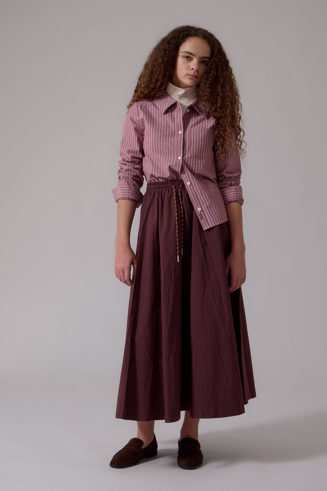 L416 Mila Midi Skirt Merlot