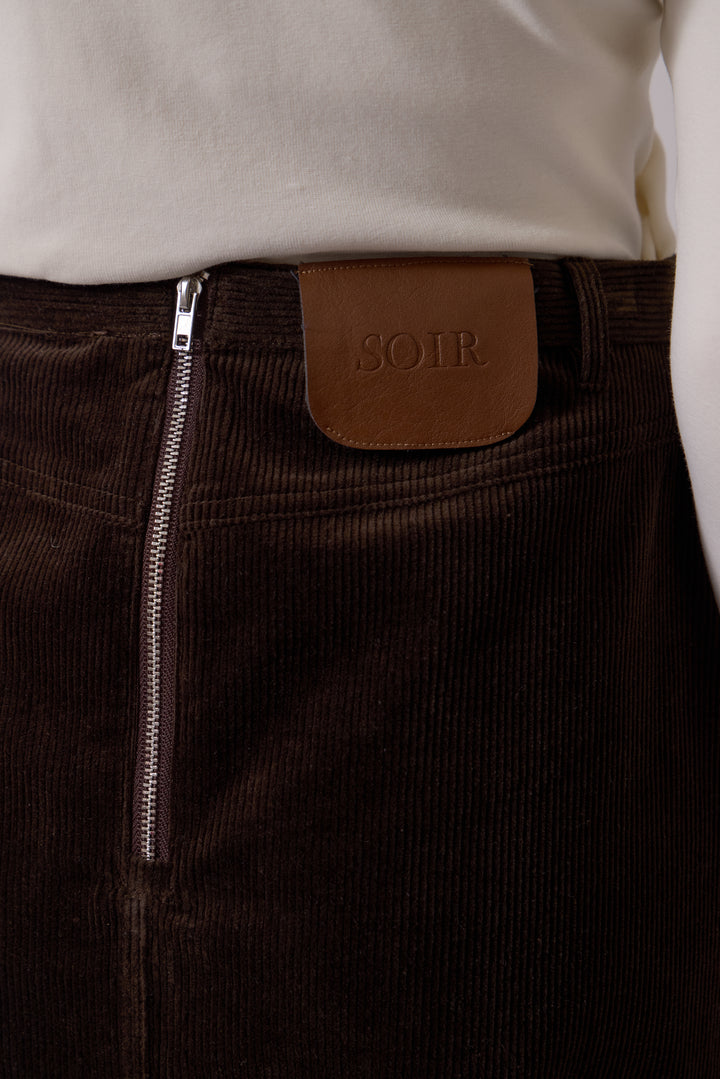L417 Harlow Midi Skirt Chocolate