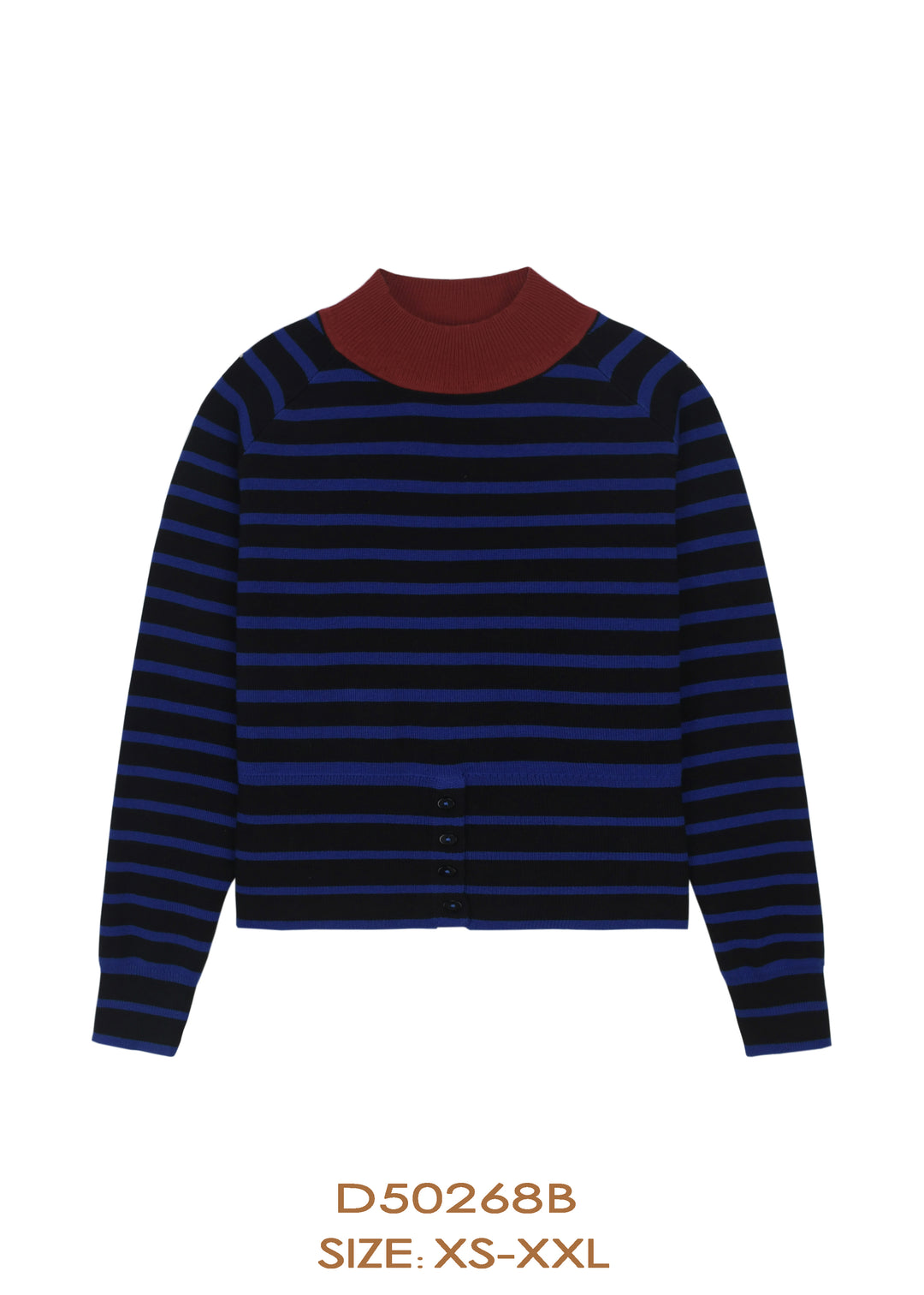 D50268B-SWEATER-black/bordo