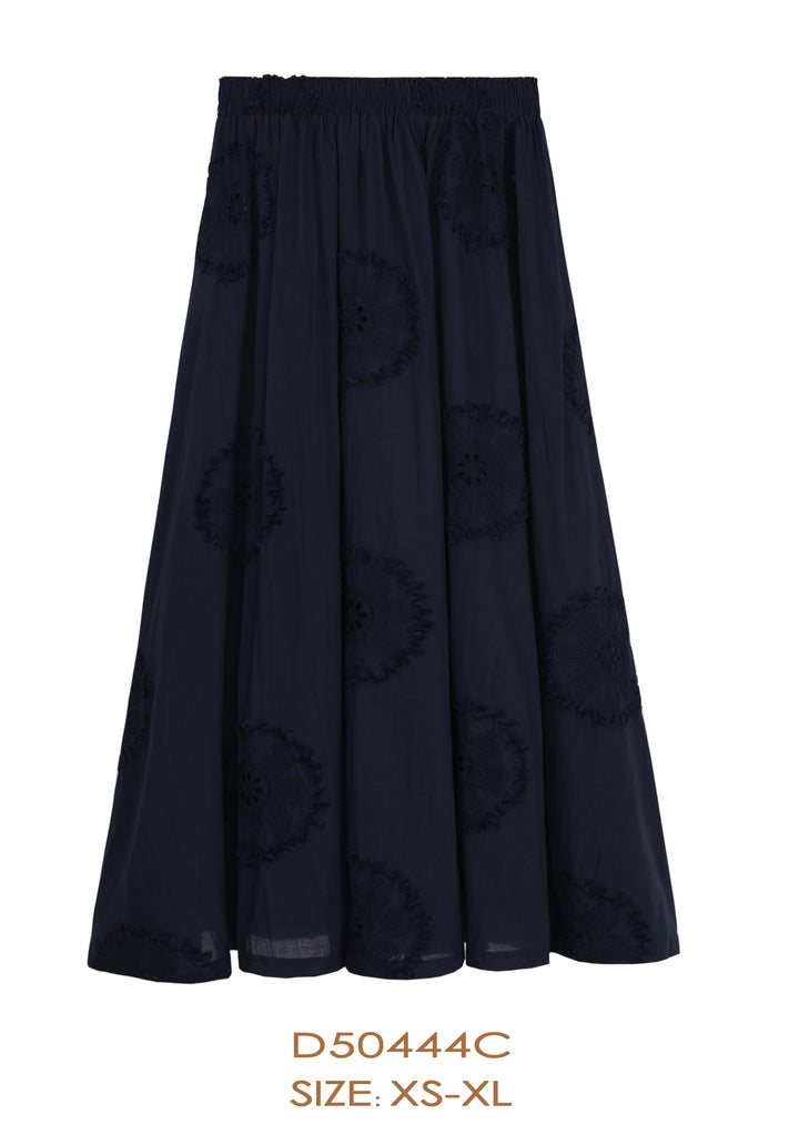 D50444/43C SKIRT TOP SET-BLUE