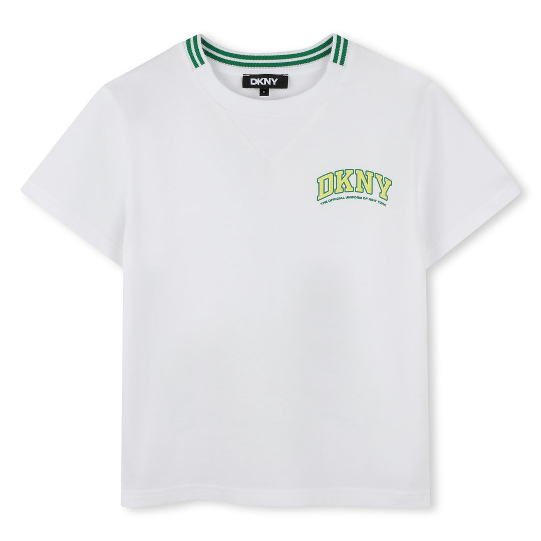 D62298-BOYS SHORT SLEEVES TEE-SHIRT-WHITE