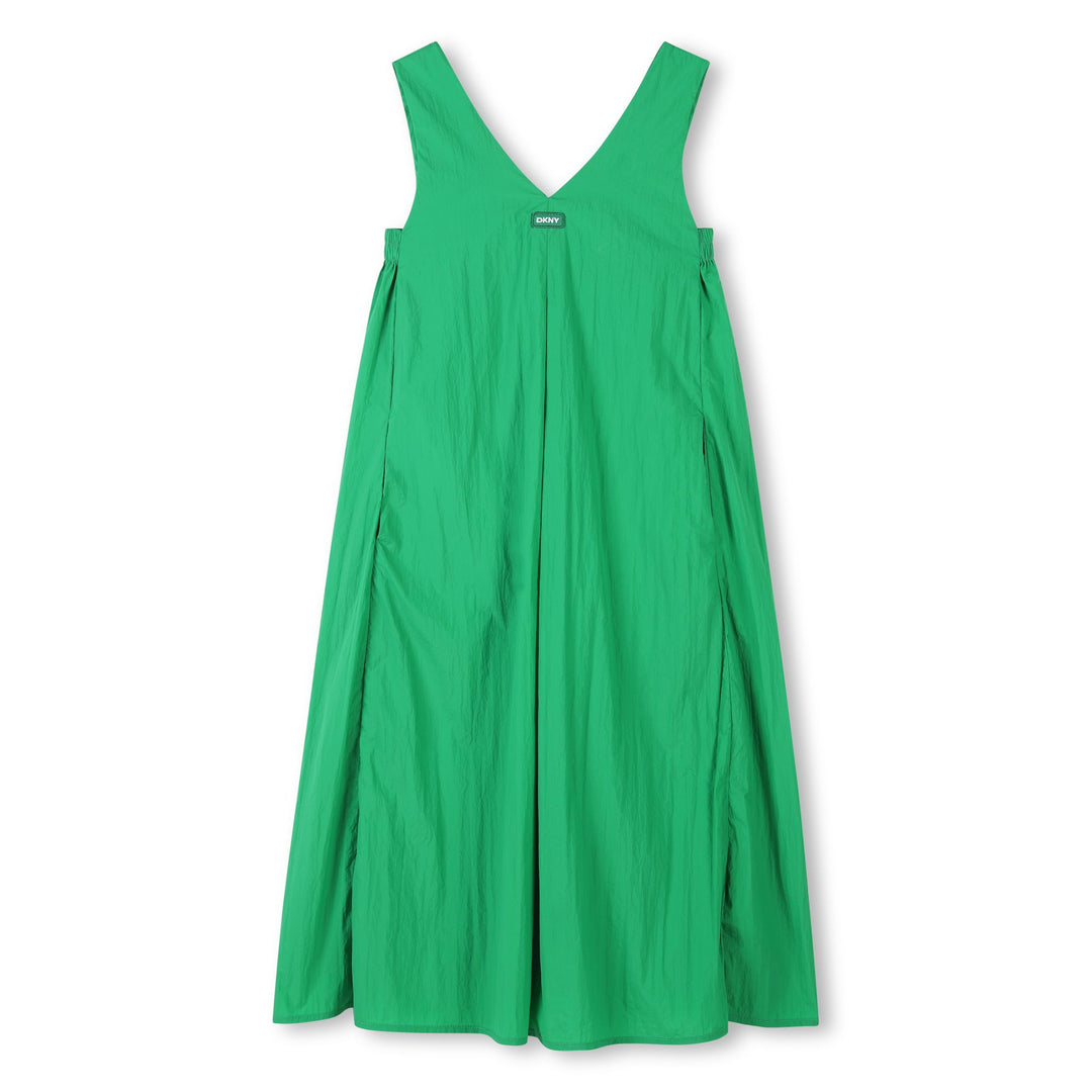 D62329-GIRLS SLEEVELESS MIDI DRESS-GREEN