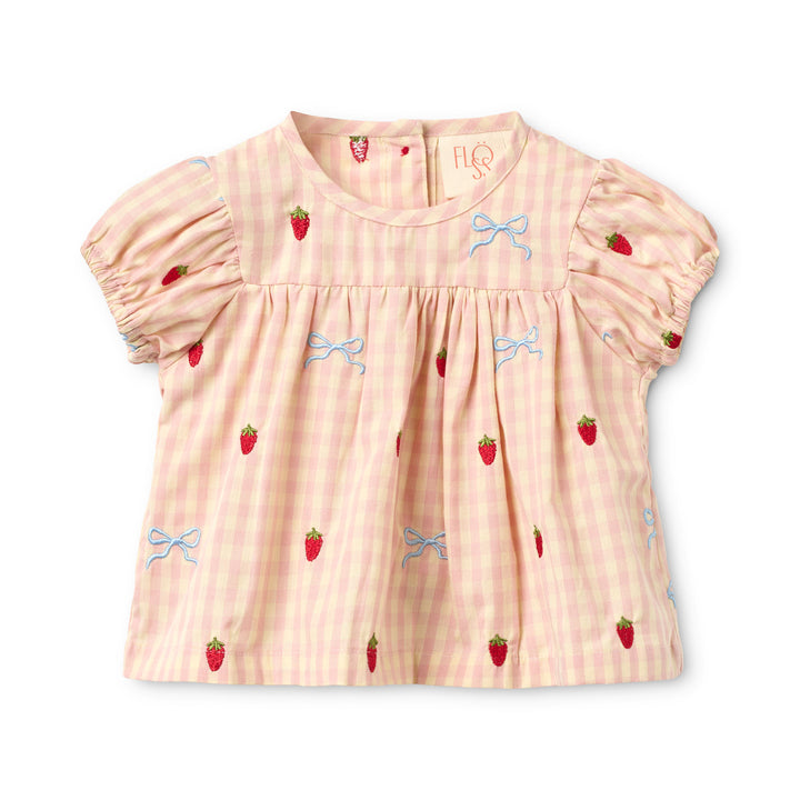 F10904 Dolly Bow Baby SS Set - Berry/Bow Gingham