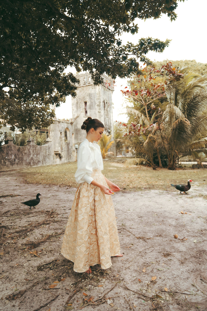 SO607-OLGA SKIRT-Champagne