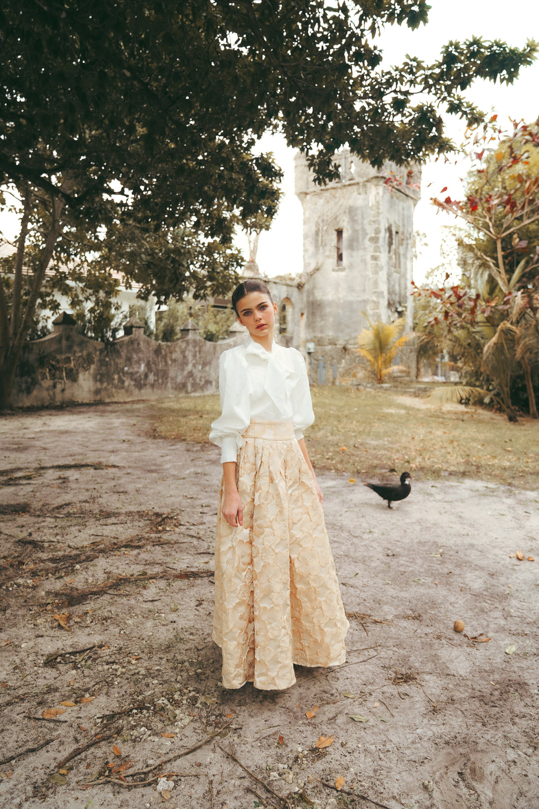 SO607-OLGA SKIRT-Champagne