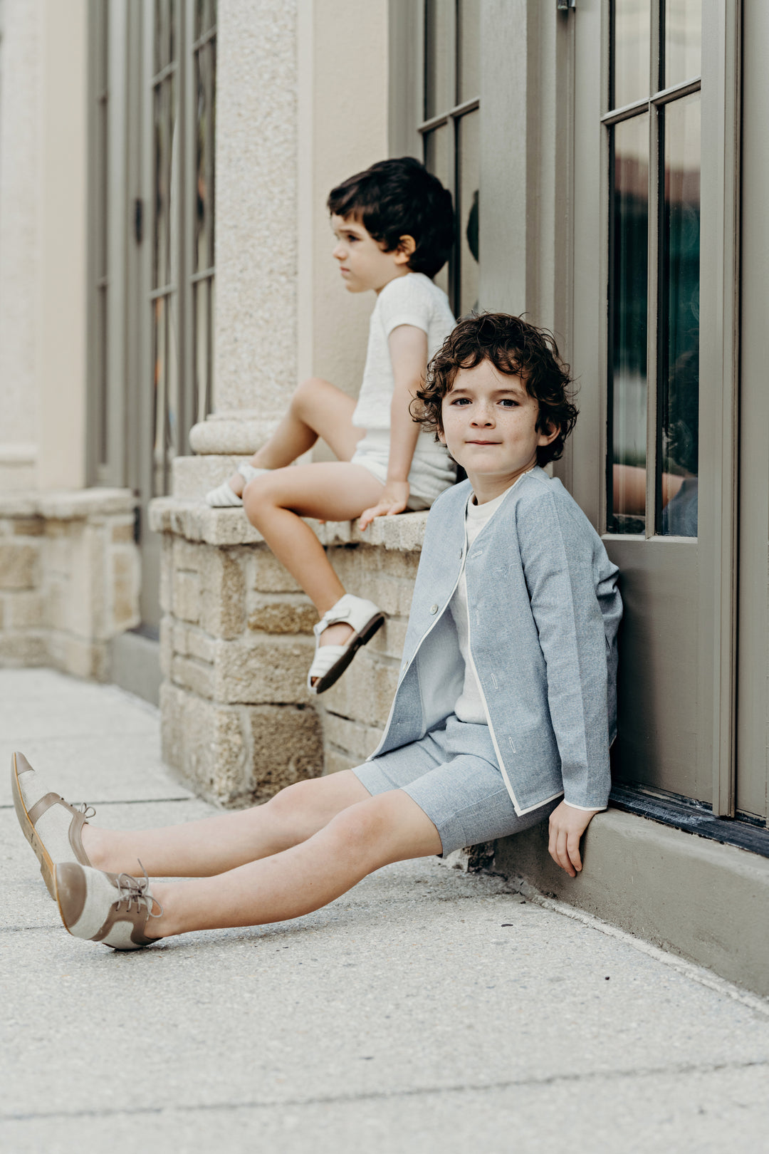 ST1961 FRANK SHORTS - TEXTURED BLUE