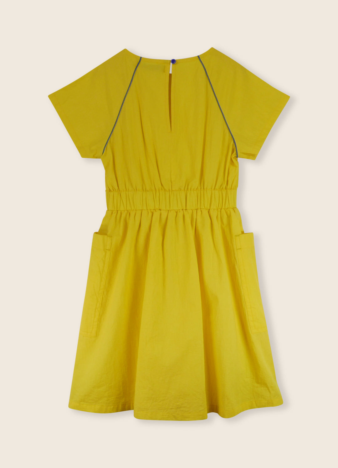 3LS25_1058-POPLIN DRESS-Buttercup Yellow