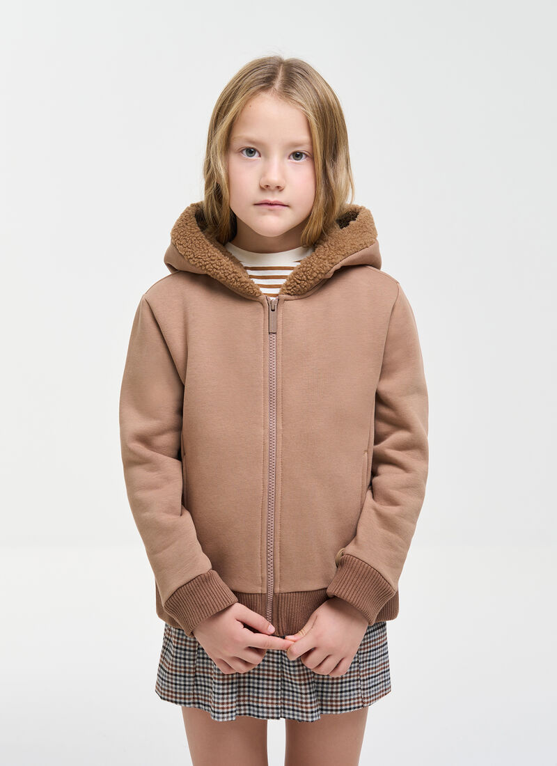 36000016/3JP TEDDY INSERTS FULL ZIP SWEATSHIRT - MARRAKECH