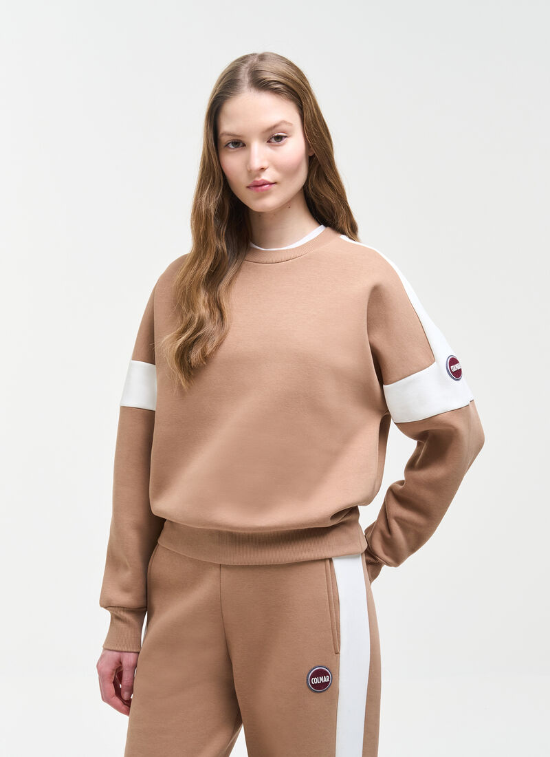 36000018/3ZN GIRL'S BICOLOUR SWEATSHIRT - MARRAKECH-TOFU