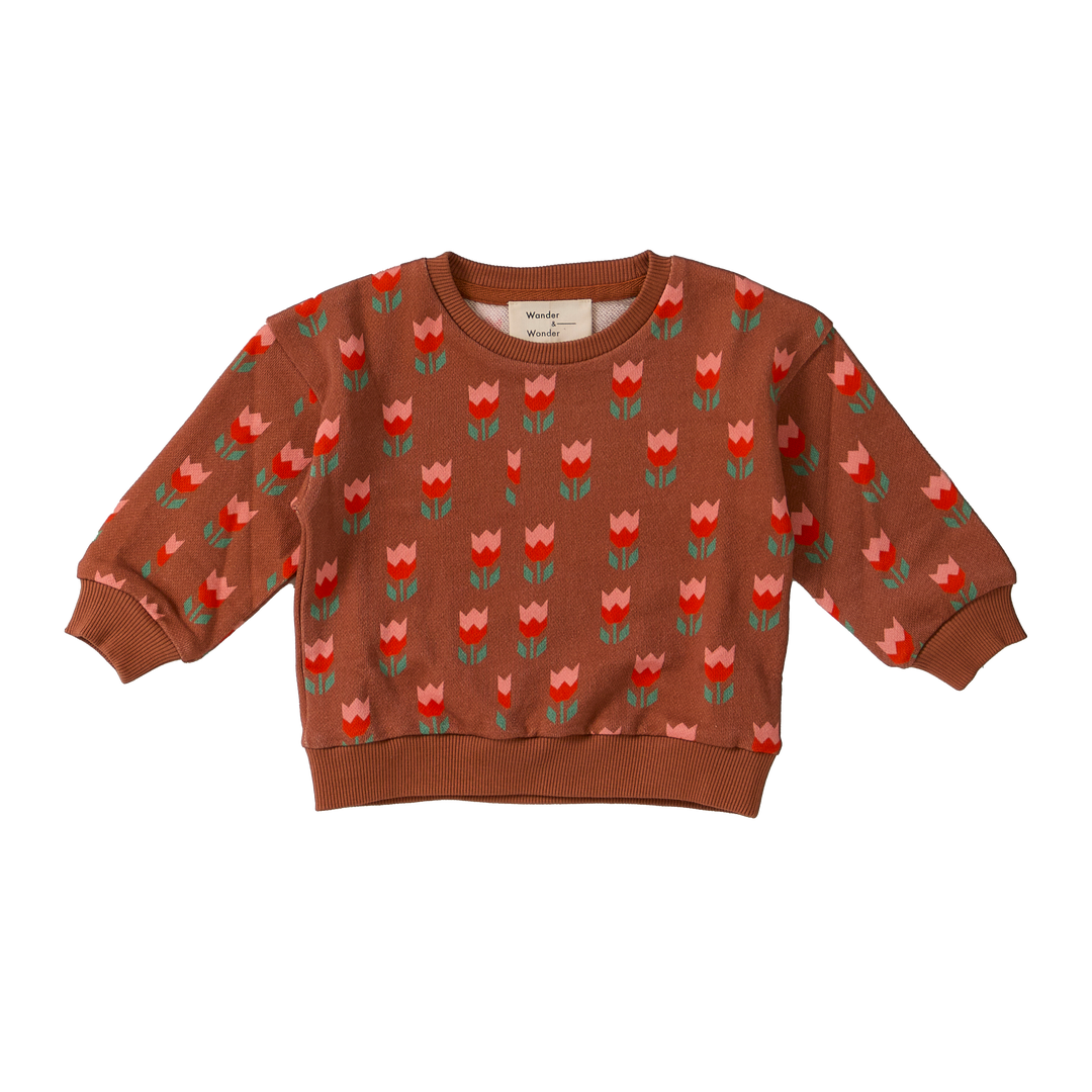 E26209 BABY PRINTED SWEATSHIRT - SUNSET TULIP