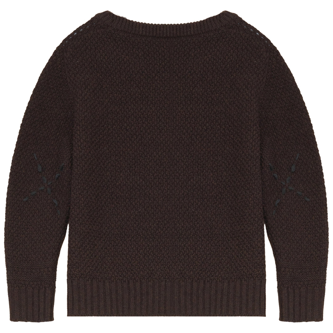 E2718BR BOY KNIT ROUND NECK SWEATER