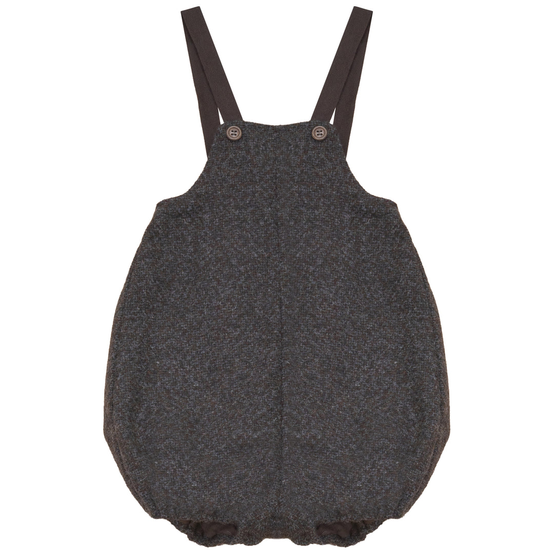E2747GR/BR BABY BOY TWEED ROMPER