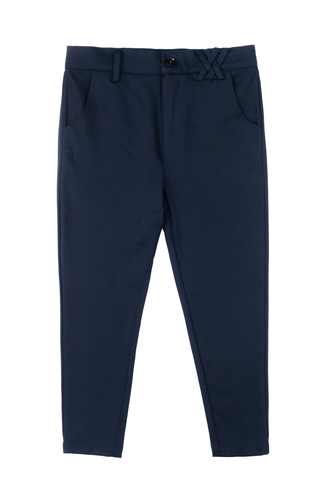 E406 Elliot Slim Stretch Pants - Navy