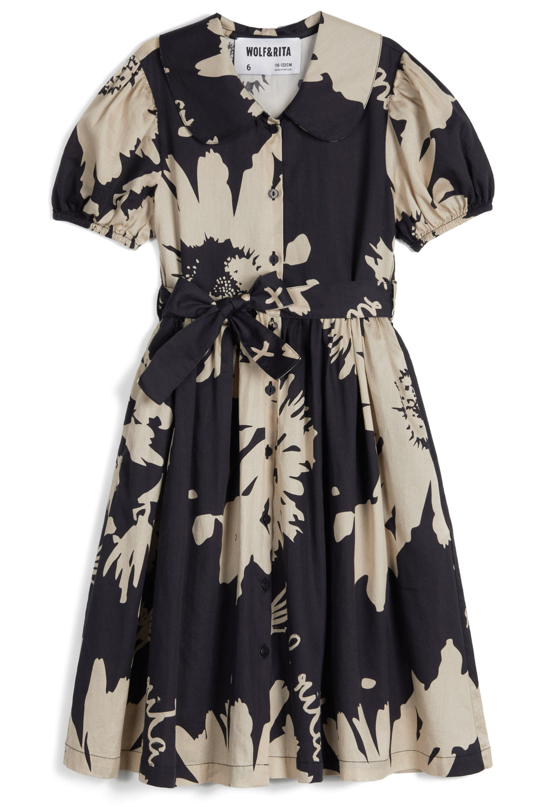 ELISABETE DRESS-BOTANICAL BLACK