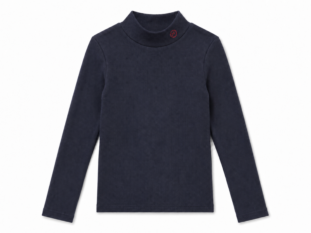 EM2601 GIRLS MOCK NECK W/ FLORAL DESIGN