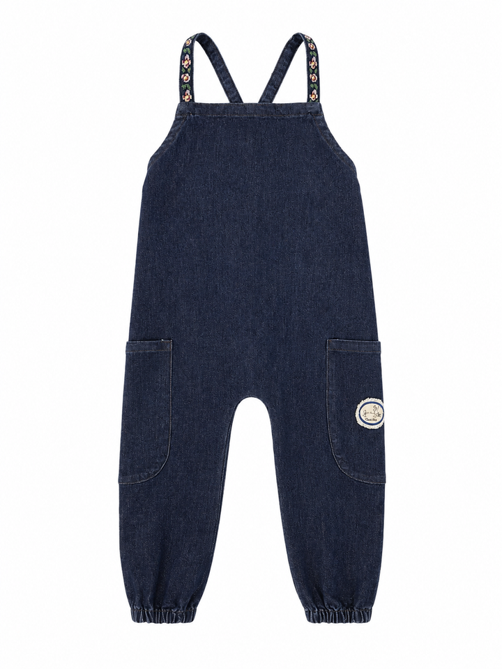 EM2605 GIRLS DENIM OVERALLS