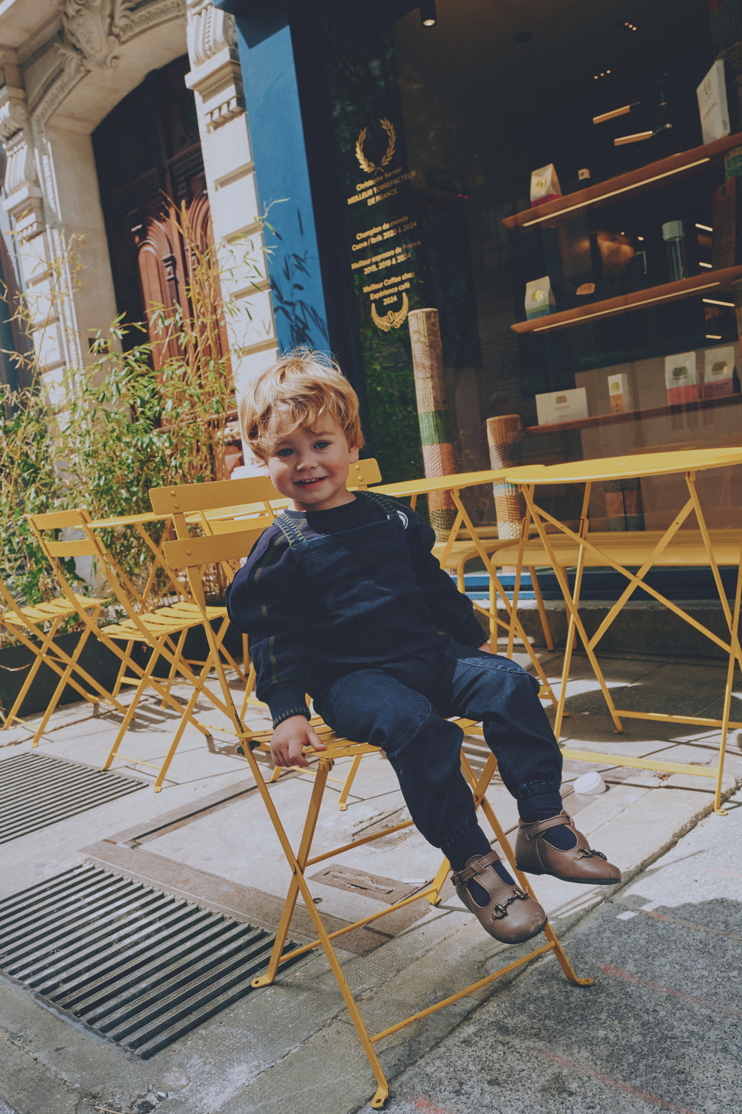 EM2606 BOYS DENIM OVERALLS