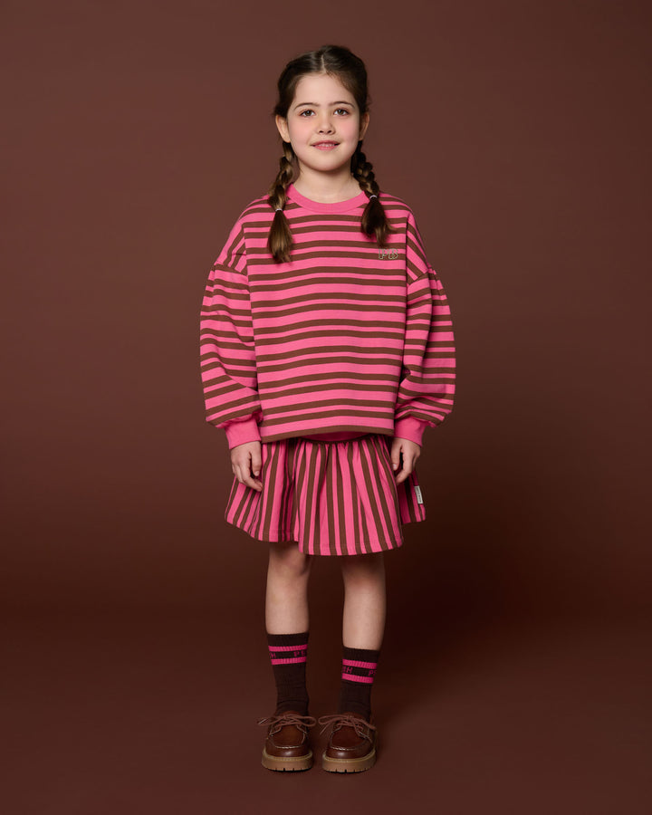 106 Easy Sweater Stripe - Stripe Pink/Brown