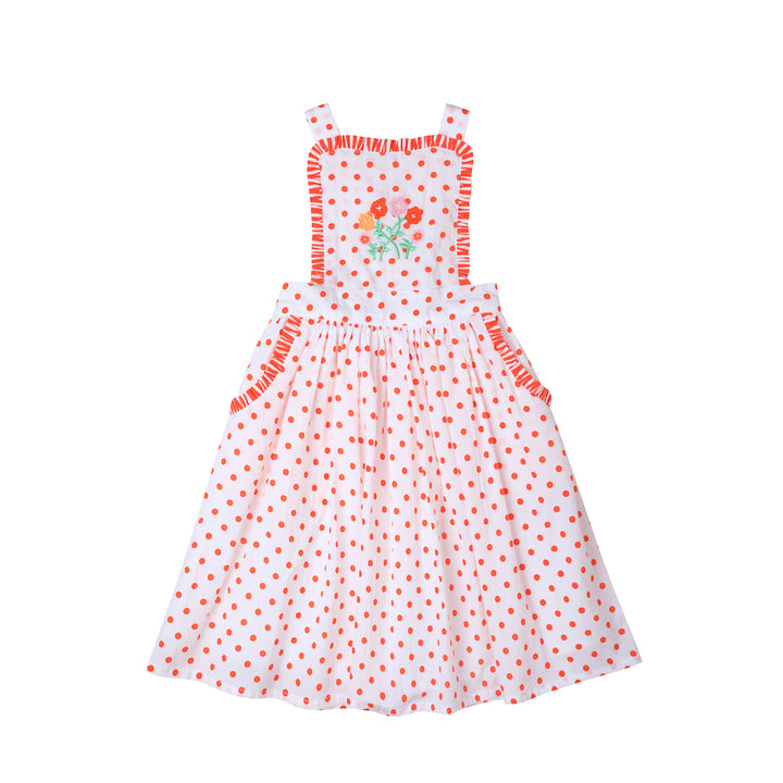 ELLA PINNIE-Dot White Poppy Red