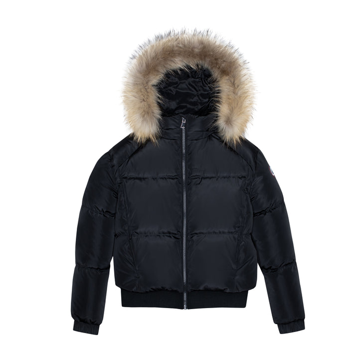 LENA JACKET BLACK NATURAL-RACOON