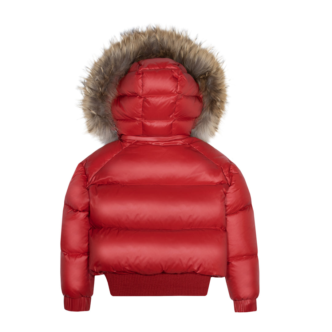 LENA JACKET RED NATURAL-RACOON