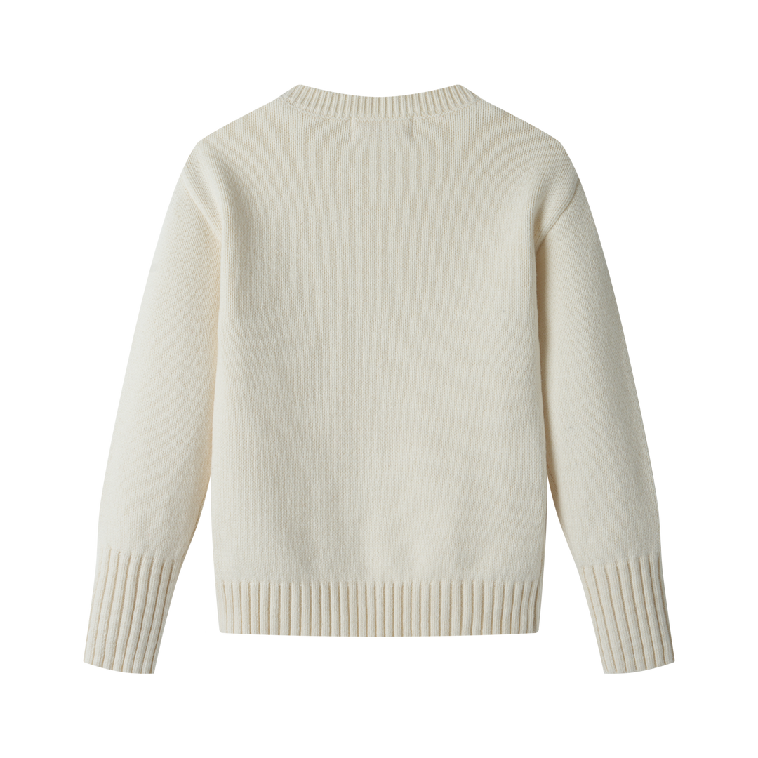 CLASSIC KNIT SWEATER-IVORY