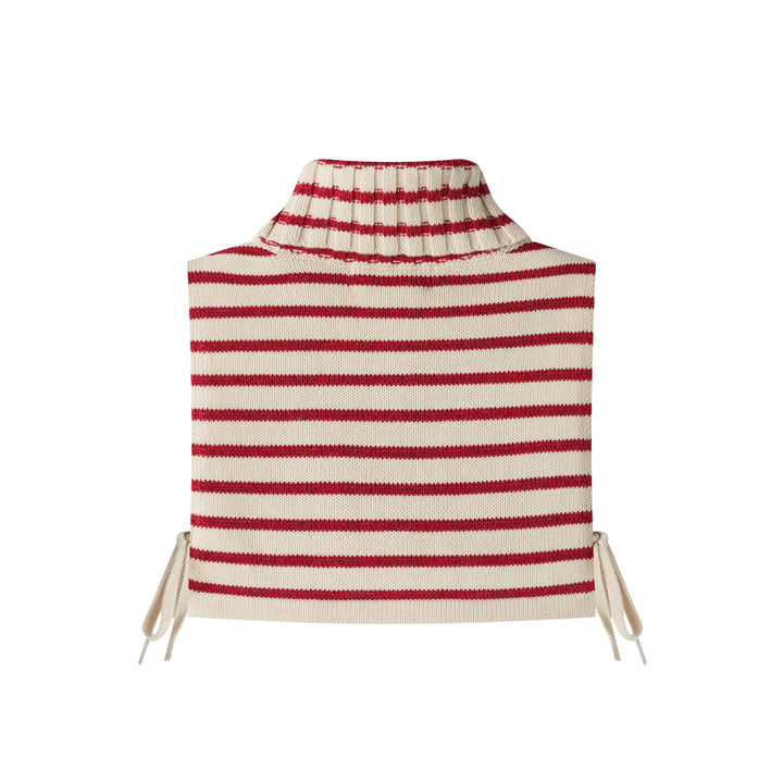 STRIPED TURTLENECK COLLAR-RED STRIPED