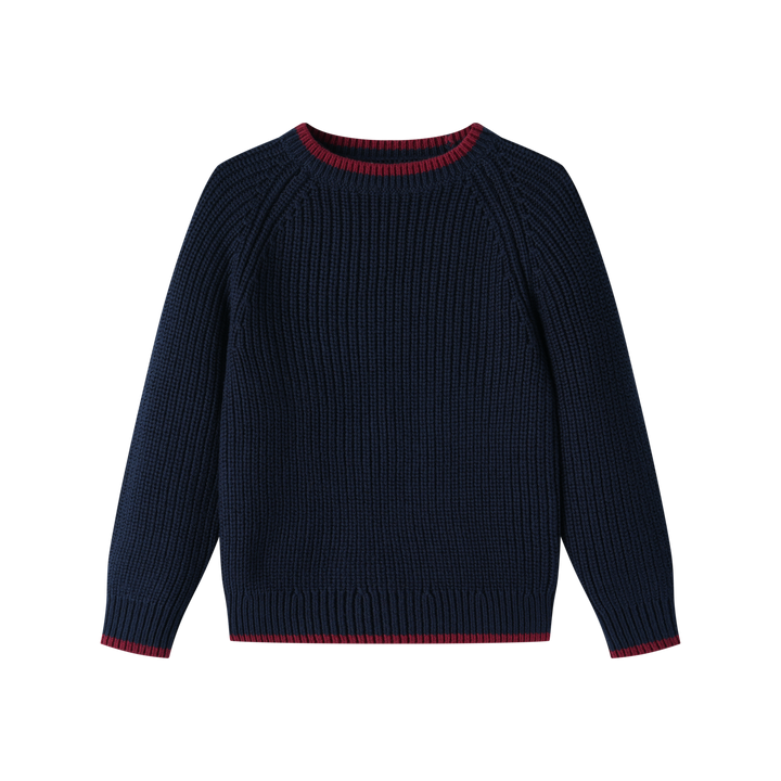 THINLY EDGED SWEATER-NAVY