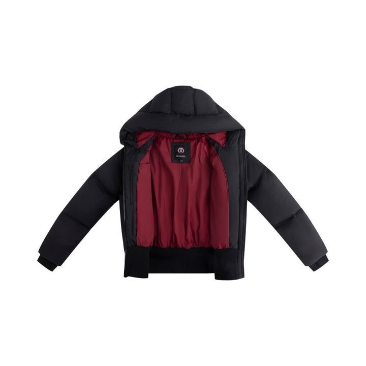 FW26-6009 EMMA DOWN BOMBER - Black/Raspberry Lining