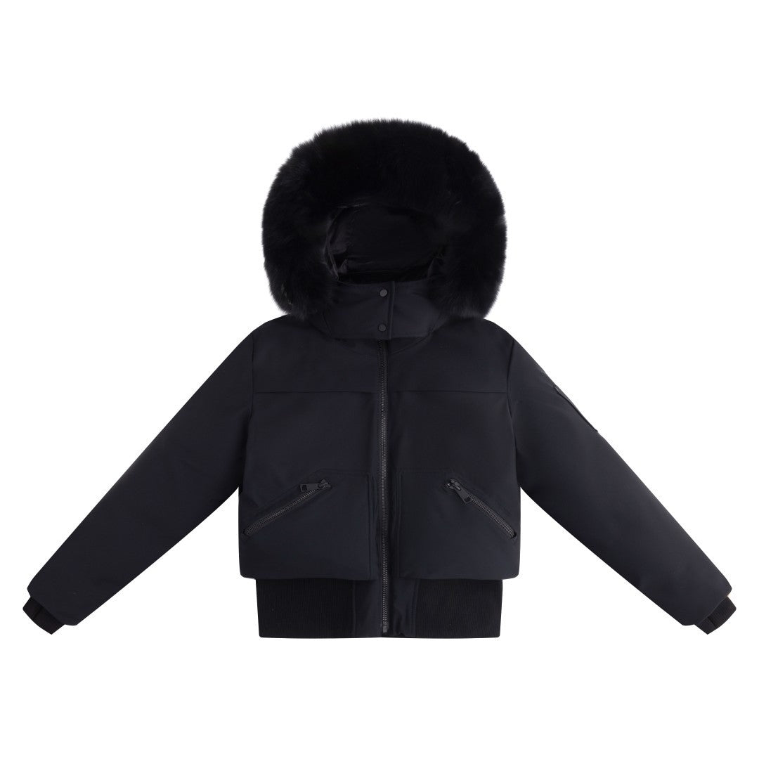 FW26-6012 VITTORIA PREMIUM BOMBER - Black