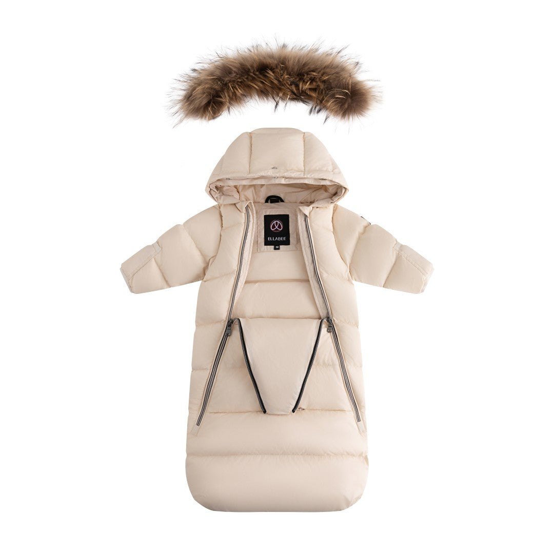 FW26-6016 DOWN FUR SNOWSUIT - Beige