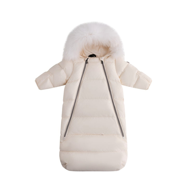 FW26-6016 DOWN FUR SNOWSUIT - Off White
