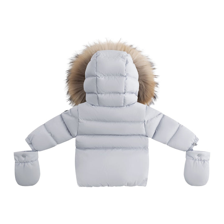 FW26-6031 BELLA ENFANT FUR DOWN JACKET - Baby Blue/Corduroy