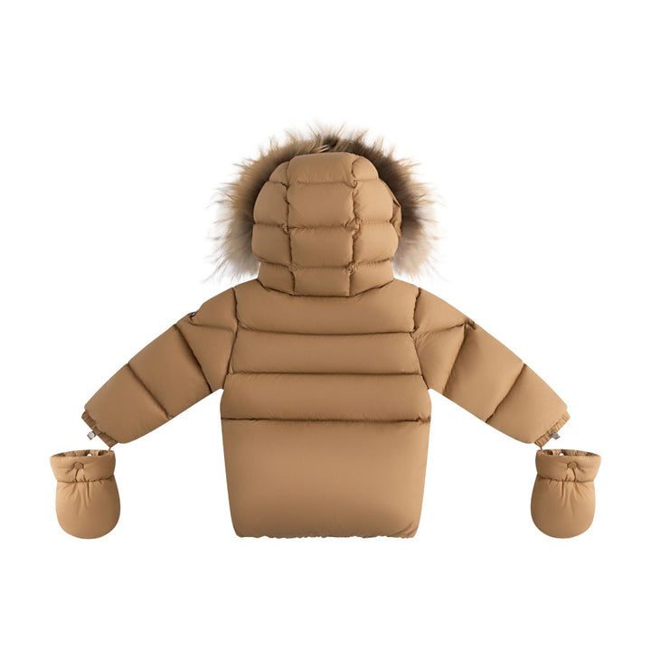 FW26-6031 BELLA ENFANT FUR DOWN JACKET - Cappuccino/Corduroy/Beige Lining