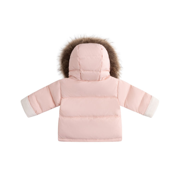 FW26-6033 LYANE ENFANT FUR DOWN JACKET - Baby Pink/White Lining