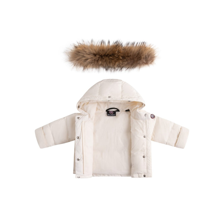 FW26-6033 LYANE ENFANT FUR DOWN JACKET - White