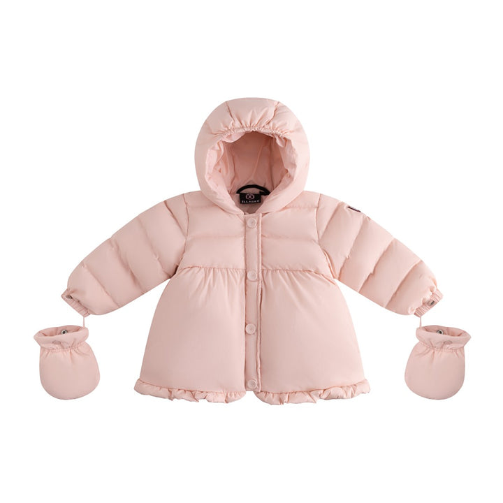 FW26-6035 FLORE ENFANT FUR DOWN JACKET - Baby Pink