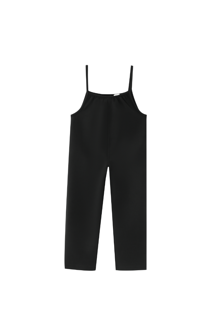 THIN STRAPPED ROMPER-BLACK