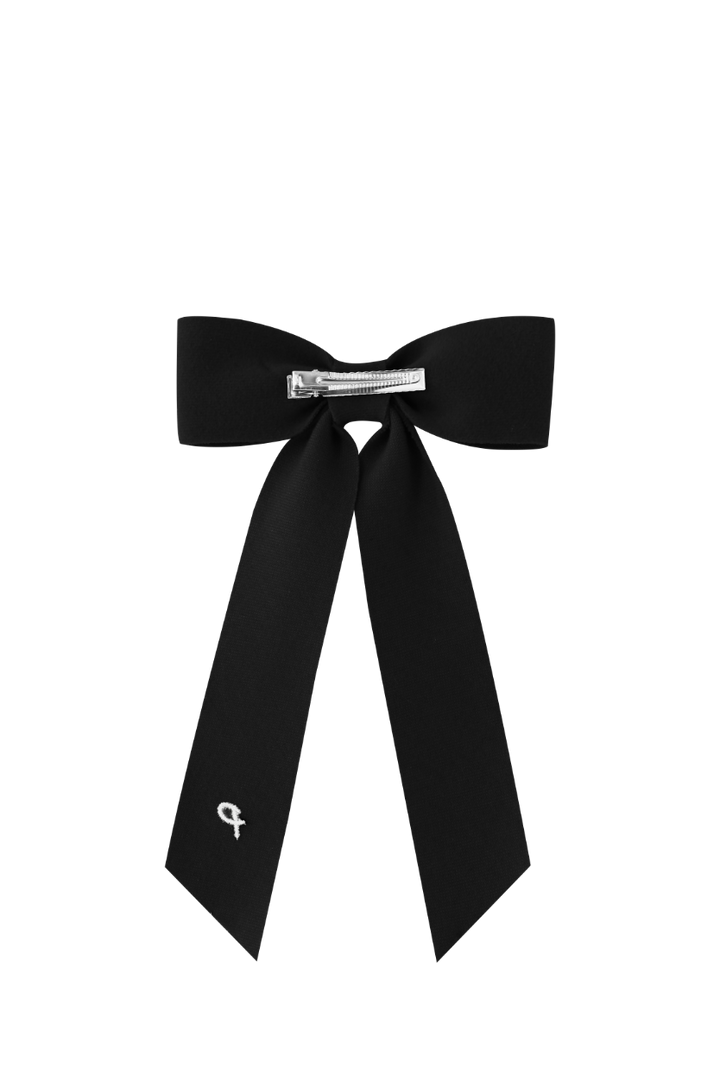 LARGE WOOL HAIRBOW-BLACK
