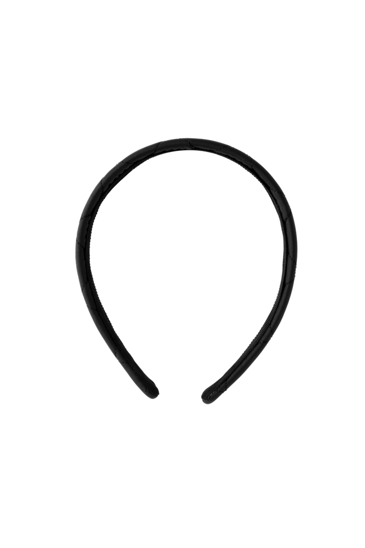 QUILTED HEADBAND-BLACK