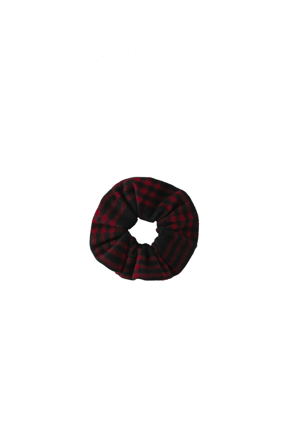 WOOL SCRUNCHIE-RED PLAID