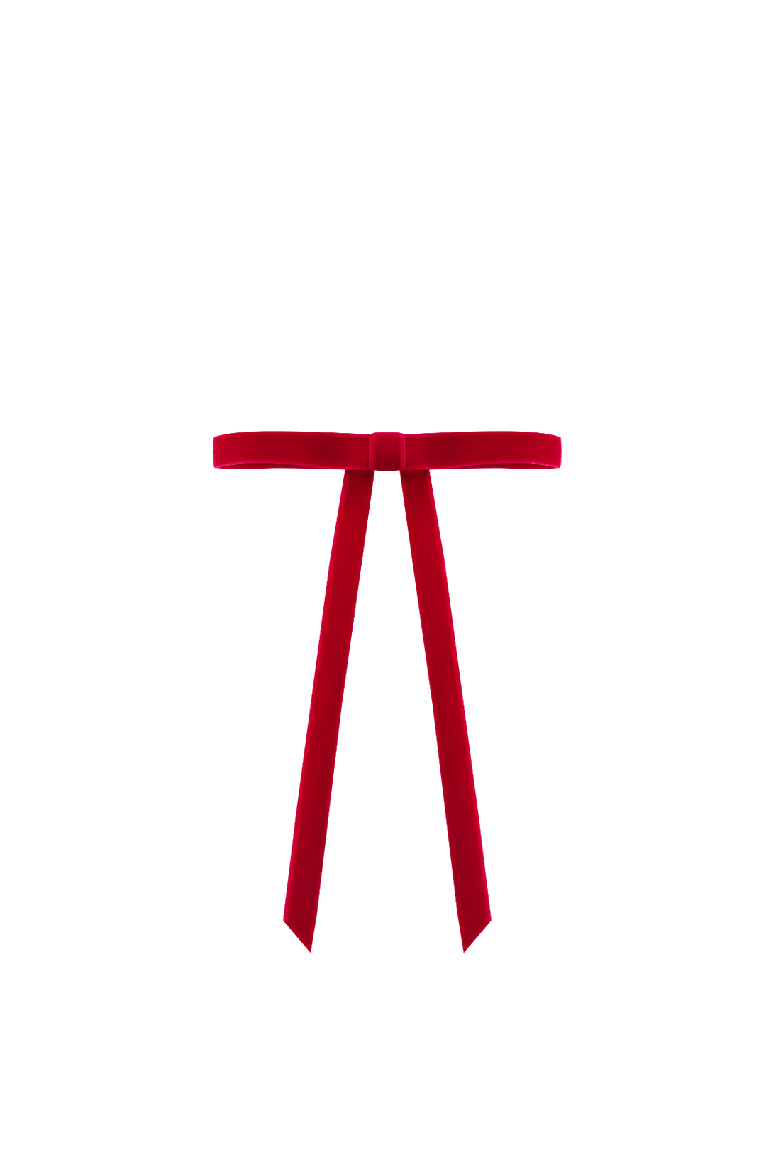 VELVET HAIRBOW-RED