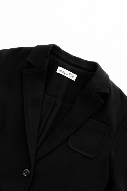 WOOL BLAZER WITH POCKETS-BLACK