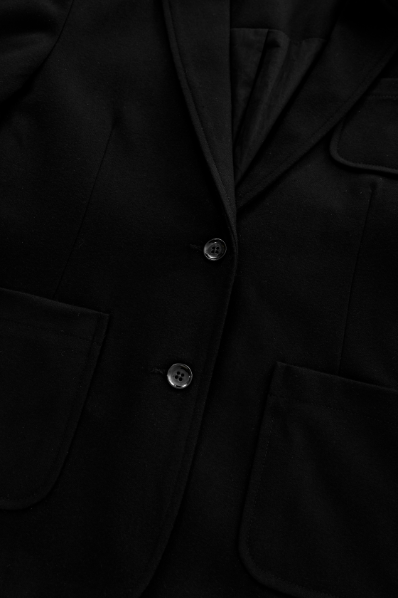 WOOL BLAZER WITH POCKETS-BLACK