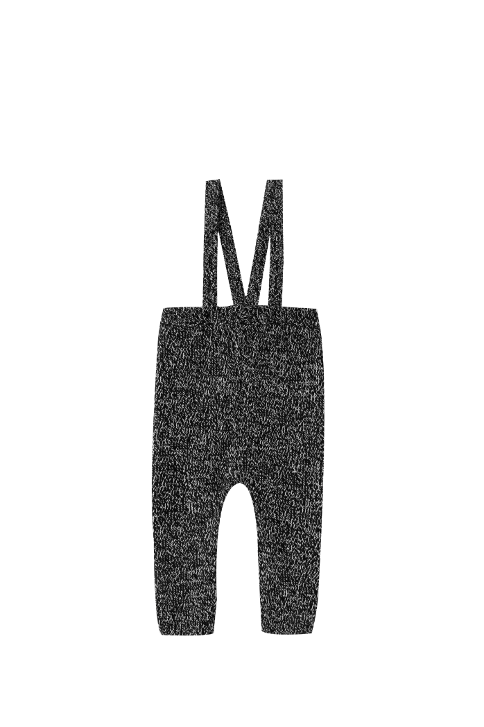 MARLED SUSPENDER LEGGING-BLACK MARLED