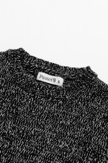MARLED SWEATER-BLACK MARLED