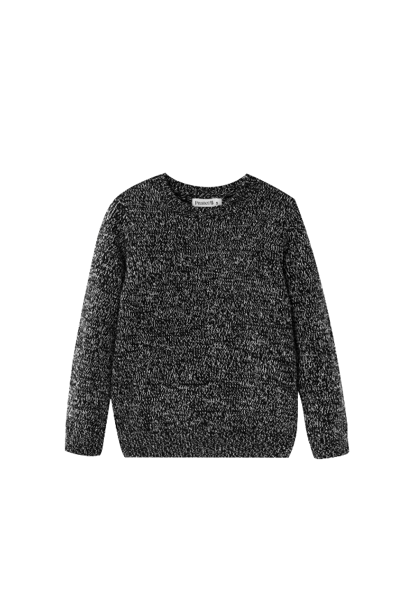MARLED SWEATER-BLACK MARLED